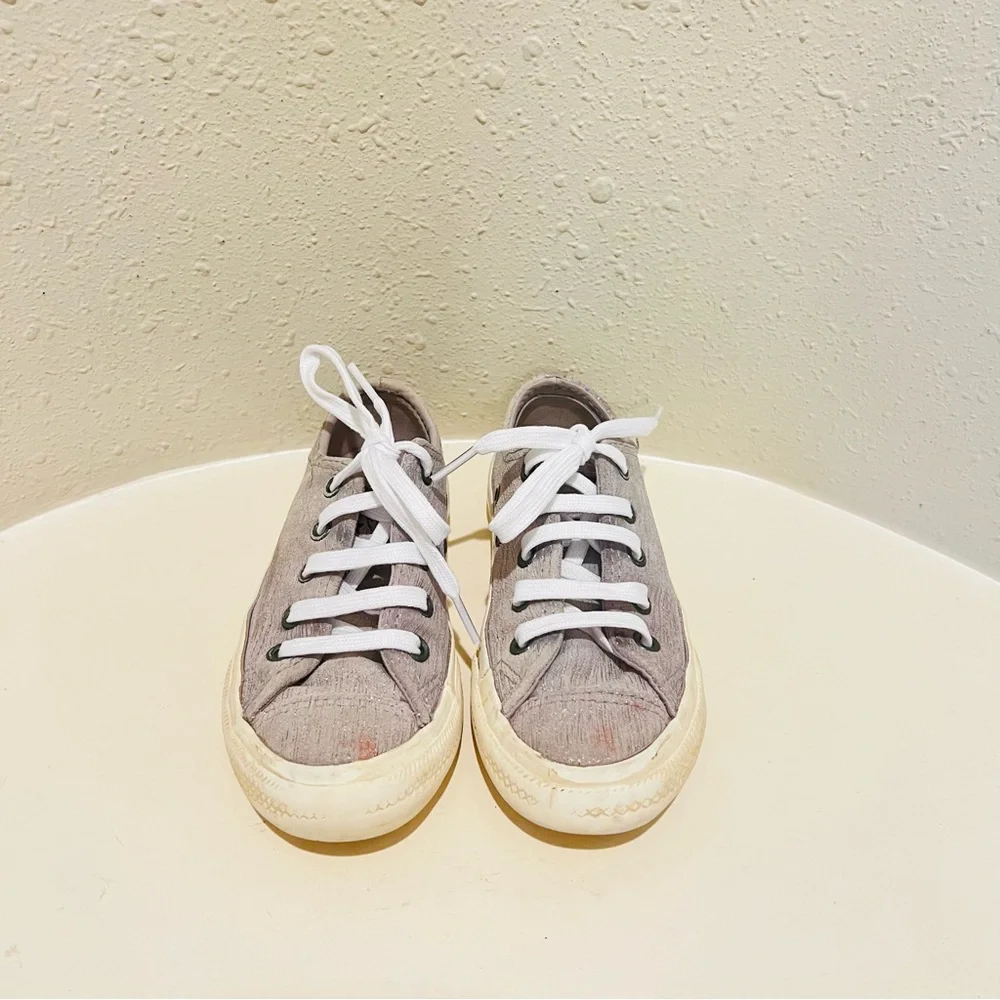Converse Kids Custom Rare Unisex Low Top Lilac Leather Sneakers 11